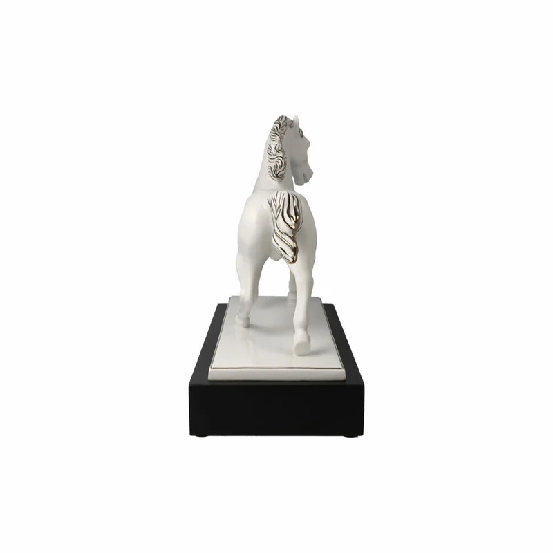Goebel Deko-Objekt Studio 8 - Gracieux, Biskuit-Porzellan, weiß-platin, 28 cm, 30800071
