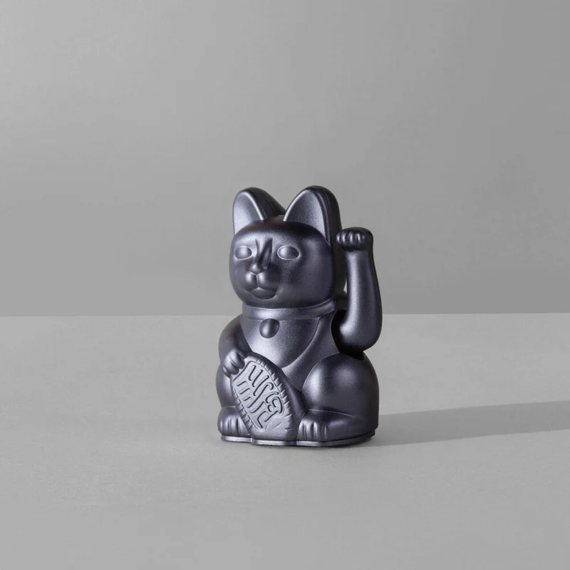 Donkey Products Winkekatze Lucky Cat Mini, Glücksbringer, Kunststoff, Galaxy, 10 cm, 330635
