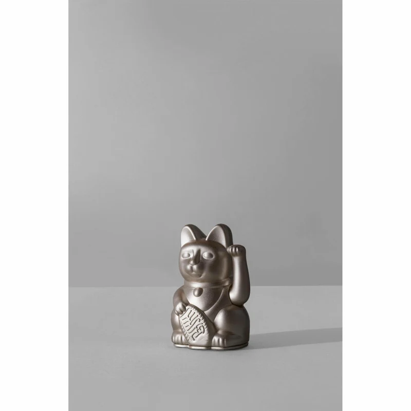 Donkey Products Winkekatze Lucky Cat Mini, Glücksbringer, Kunststoff, Moonlight, 10 cm, 330636