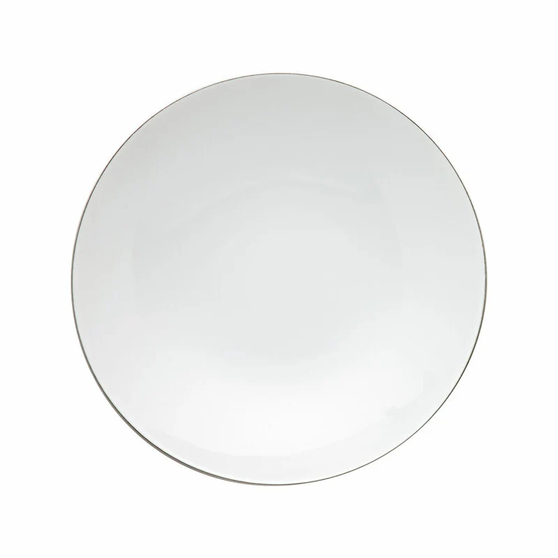 Rosenthal Speiseteller TAC Gropius Platin, Porzellan, Weiß-Silber, 28 cm, 11280-403241-10229