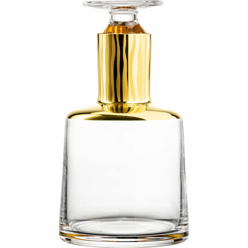 Eisch Whisky Set Elior, 3-tlg., Whiskygläser, Karaffe, Whiskybecher, Kristallglas, Gold, 79289907