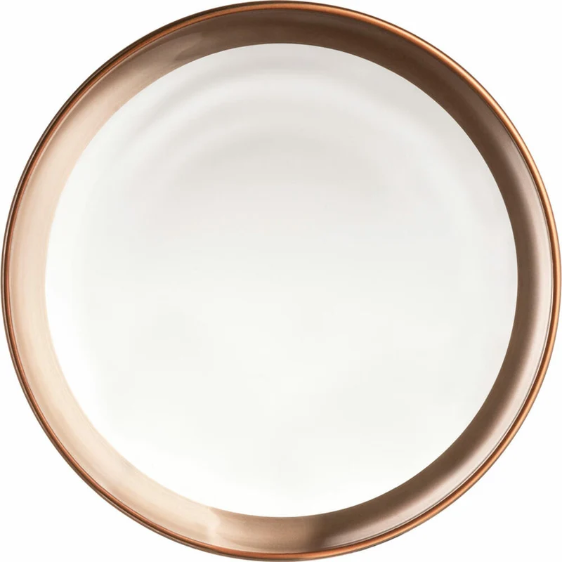Eisch Teller Kaya Copper, 2er Set, Dessertteller, Kuchenteller, Speiseteller, Kristallglas, Kupfer, Ø 21 cm, 77356721