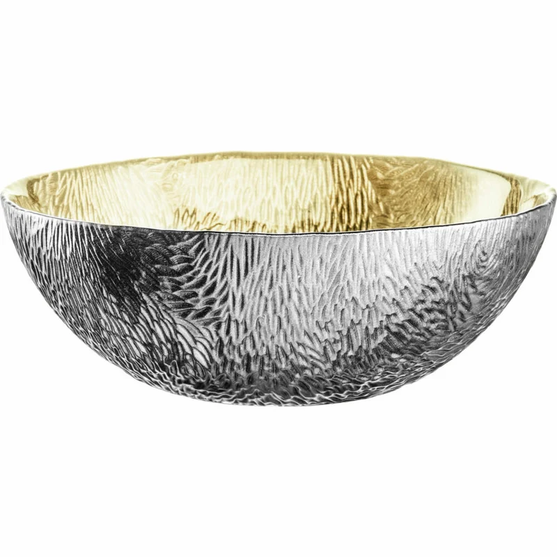 Eisch Schalen Sen Silver, 2er Set, Schale, Dessertschale, Dipschale, Dekoschale, Glas, Silber, Ø 15 cm, 75131615