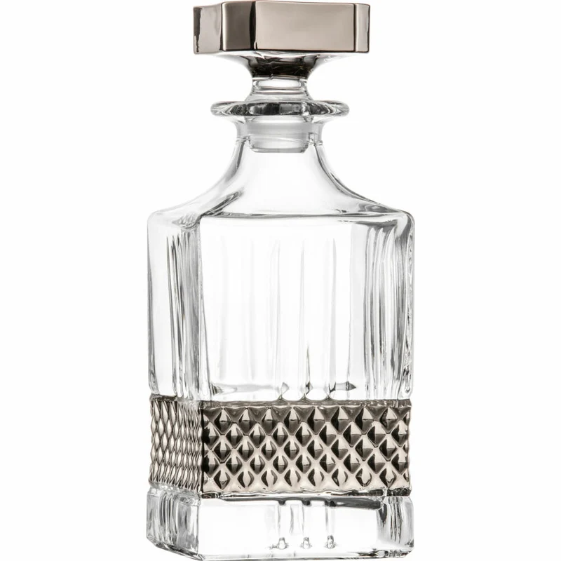 Eisch Whiskykaraffe Glen, No Drop, Whisky Karaffe, Kristallglas, Platin, 850 ml, 78884507
