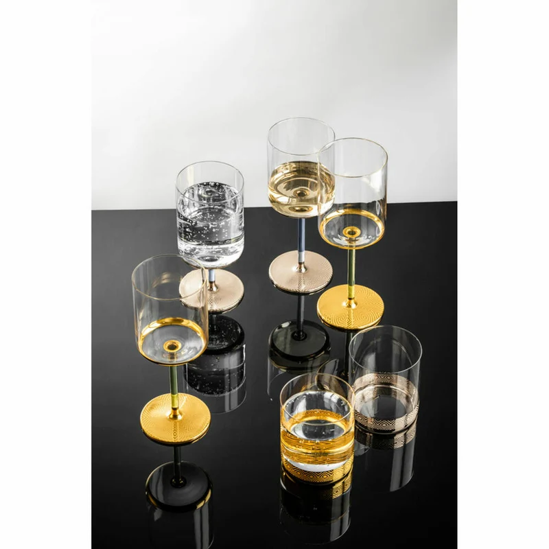 Eisch Becher Adeline, 2er Set, Wasserglas, Trinkglas, Glas, Platin, 440 ml, 15692089