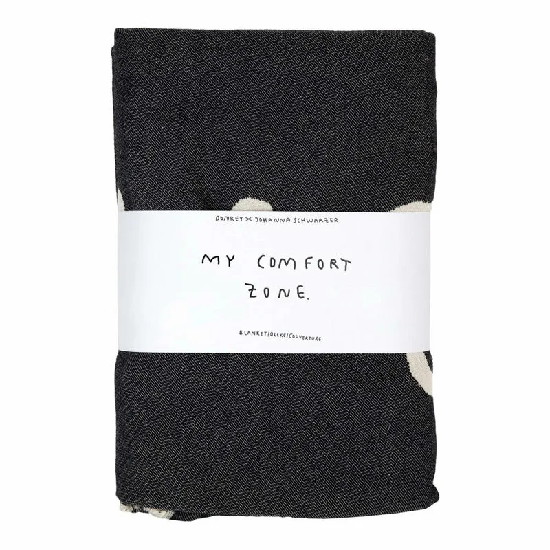 Donkey Products Decke My Comfort Zone, Cozy Collection, Johanna Schwarzer, Kuscheldecke, Baumwolle, ca. 130 x 180 cm, 700007