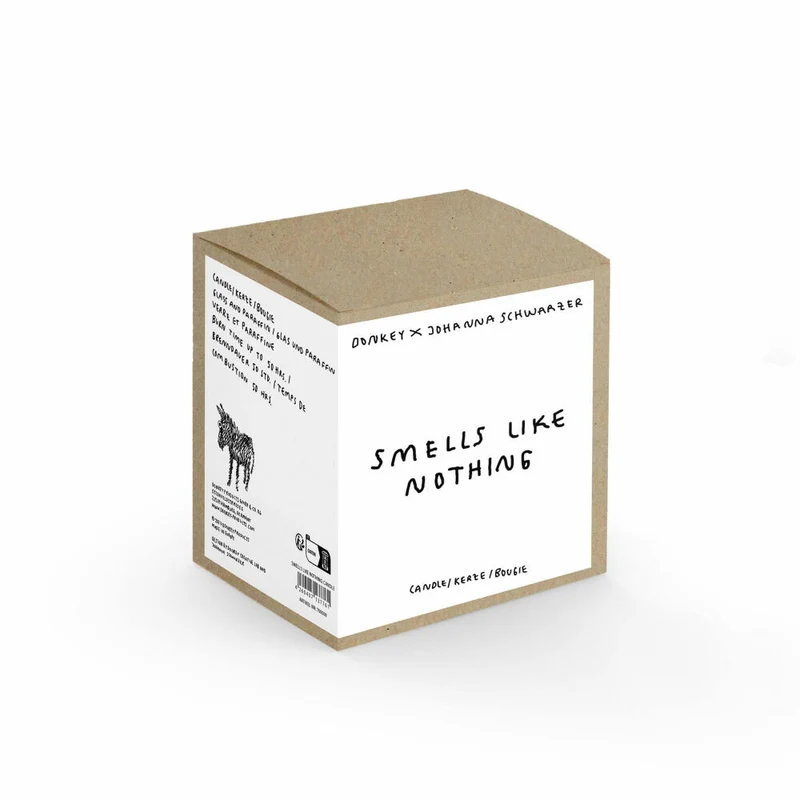 Donkey Products Smells like nothing Kerze, Cozy Collection, Johanna Schwarzer, Anti-Duft-Kerze, Paraffinwachs, 700008