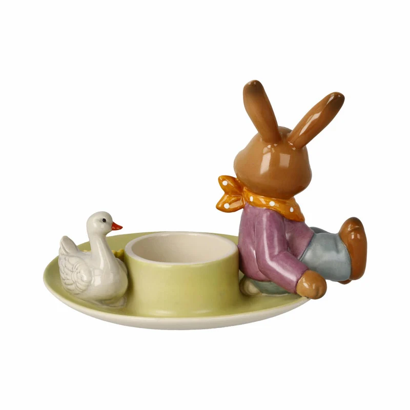 Goebel Windlicht Hase Ein Lächeln für Dich, Ostern, Steingut, Bunt, 11 cm, 66846131