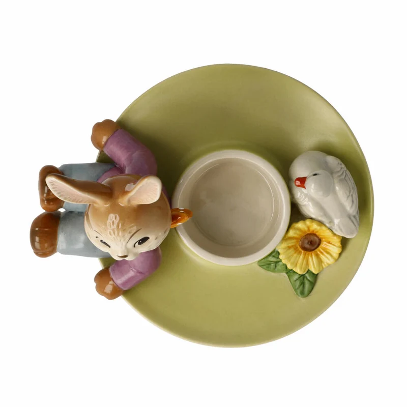 Goebel Windlicht Hase Ein Lächeln für Dich, Ostern, Steingut, Bunt, 11 cm, 66846131