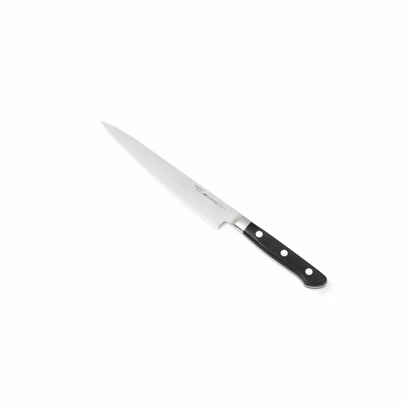Comas Tranchiermesser Zen, Fleischmesser, San Mai Stahl, POM, Schwarz, 18 cm, 10966