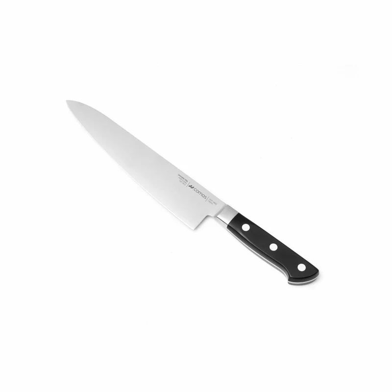 Comas Kochmesser Zen, Küchenmesser, San Mai Stahl, POM, Schwarz, 21 cm, 10967