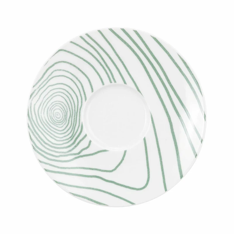 Seltmann Weiden Kombi-Untertasse Life Nature Jahresringe, Porzellan, Grün, 16.5 cm, 001.772828