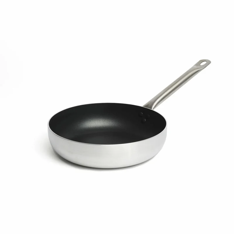 Comas Profi Bratpfanne Croscat Induktion mit hohem Rand, beschichtet, Aluminium, Schwarz, Silber, 36 cm, 11599