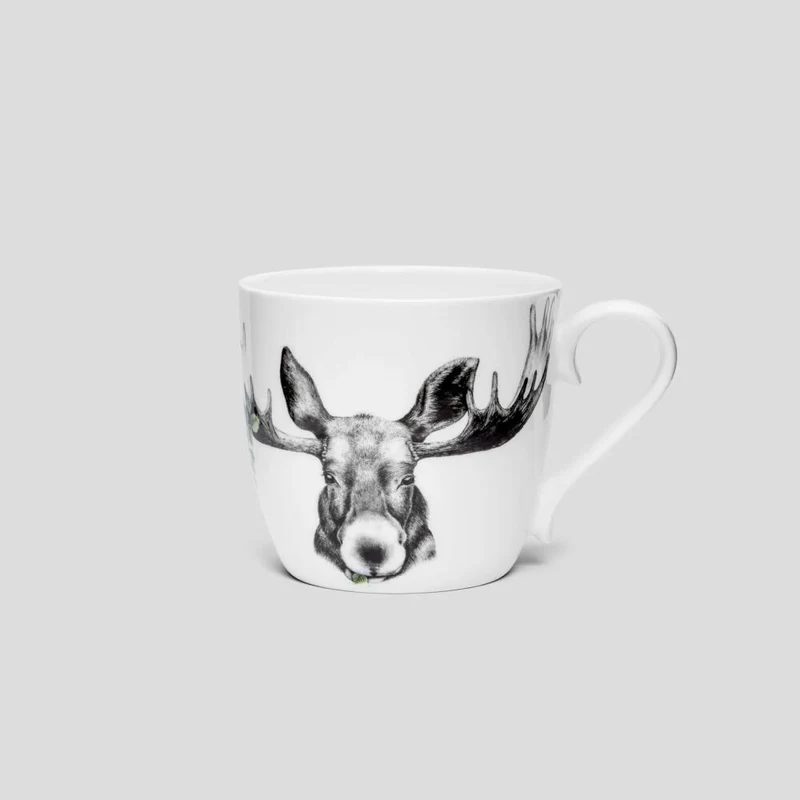 Charlotte Nicolin Becher Forest Prince, Tasse, Elch, Fine Bone China, Bunt, 415 ml, MU7505