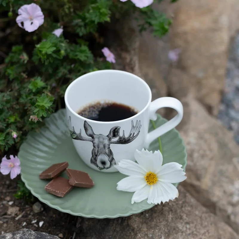 Charlotte Nicolin Becher Forest Prince, Tasse, Elch, Fine Bone China, Bunt, 415 ml, MU7505