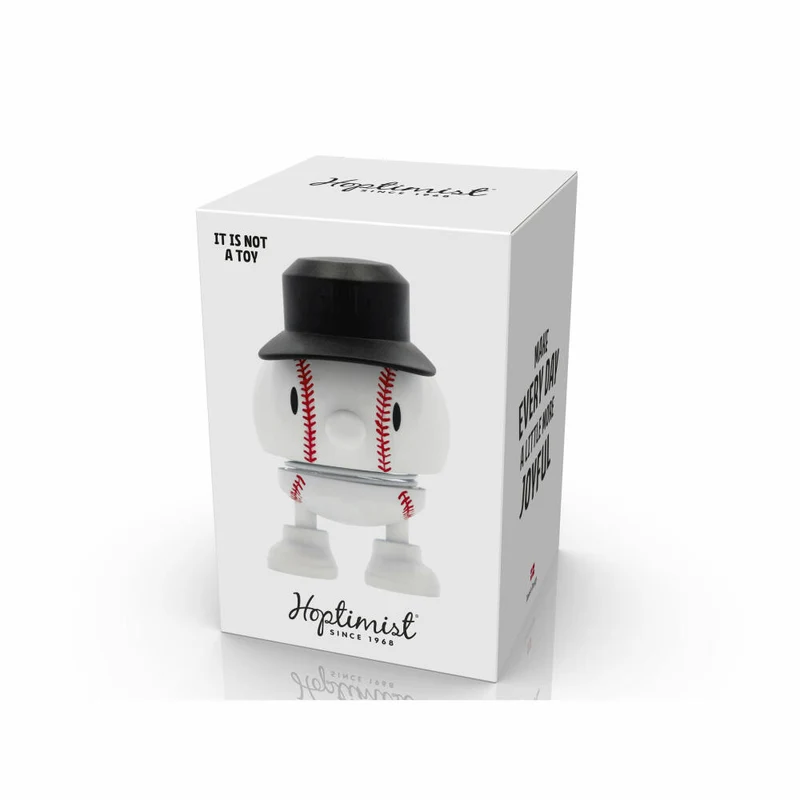 Hoptimist Dekofigur Baseball Bumble S White, ABS-Kunststoff, Stahl, Weiß, 7.6 cm, 35671
