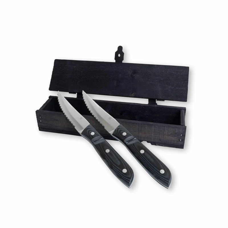 Gense Steakmesser XL Old Farmer Micarta 2er Set, Melamin, 18/8 Edelstahl, 23.5 cm, 20348