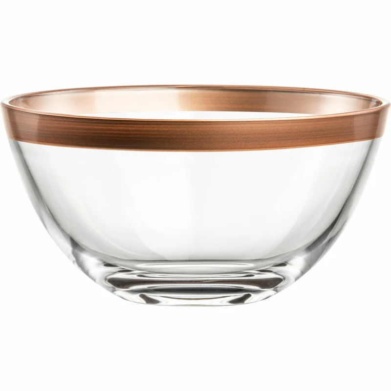 Eisch Schale Kaya Copper, Dessertschale, Salatschale, Servierschale, Kristallglas, Kupfer, Ø 24 cm, 77356724