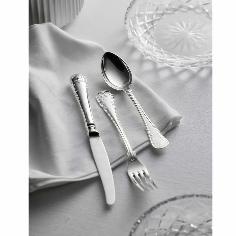 Gense Dessertlöffel Gammal fransk, Besteck, Löffel, Silber 830, 16.2 cm, 20182