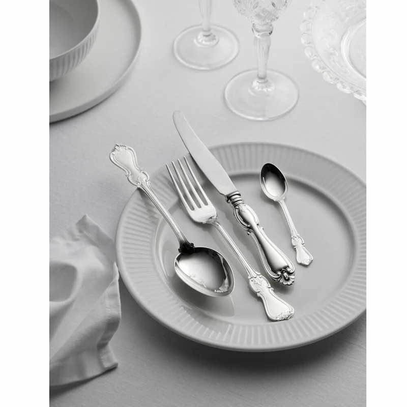 Gense Kaffeelöffel Olga, Besteck, Löffel, Silber 830, 12.3 cm, 20191