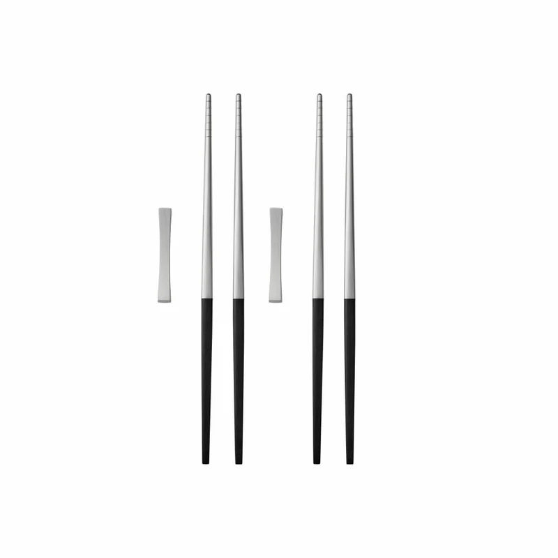 Gense Essstäbchen-Set Focus de Luxe 6-tlg., POM-Kunststoff, 18/8 Edelstahl, 23 cm, 20489