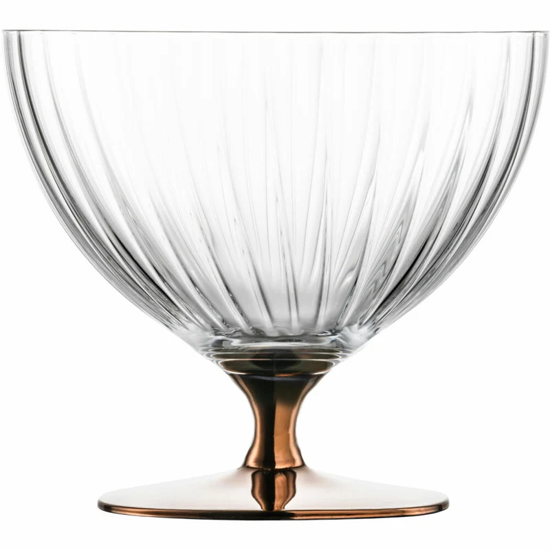 Eisch Dessert Schale auf Fuß, Dessertschale, Eisbecher, Glasschale, Kristallglas, Kupfer, Ø 11.5 cm, 30053113