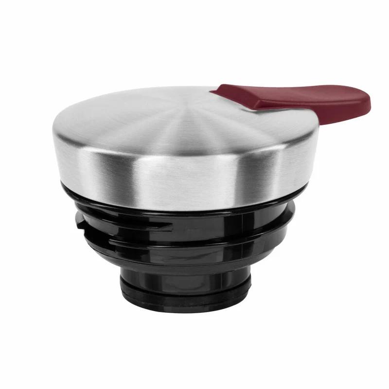 Emsa Isolierkanne Soft Grip, Thermokanne, Edelstahl, Kunststoff, Weinrot, 1 L, N41202