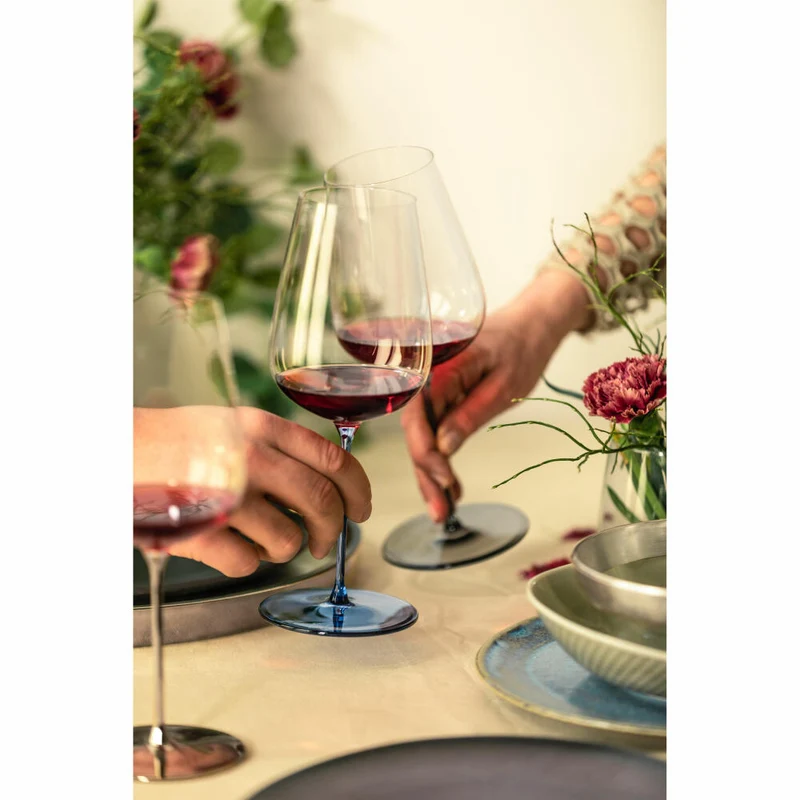Eisch Allroundgläser Inspire Sensisplus, 2er Set, Weißweinglas, Weinglas, Kristallglas, Blau, 580 ml, 15437031