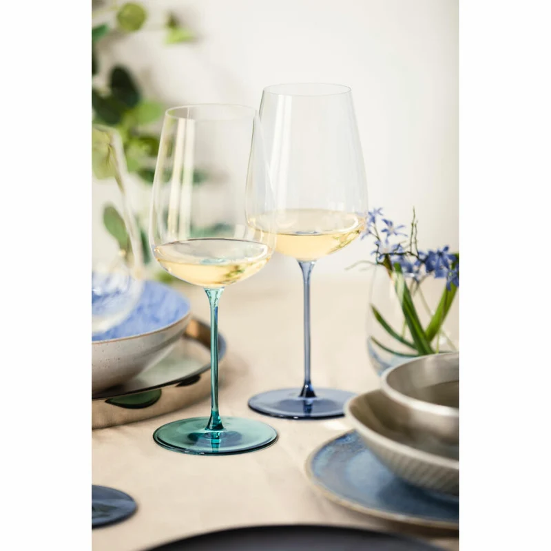 Eisch Allroundgläser Inspire Sensisplus, 2er Set, Weißweinglas, Weinglas, Kristallglas, Aqua, 580 ml, 15437032