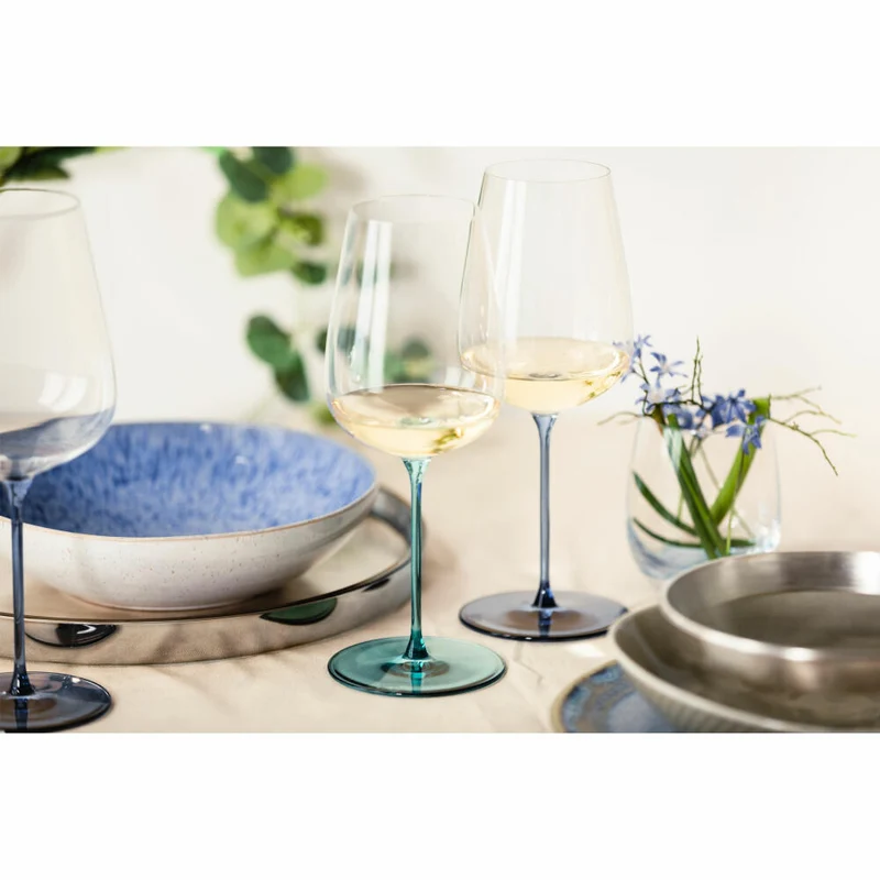 Eisch Allroundgläser Inspire Sensisplus, 2er Set, Weißweinglas, Weinglas, Kristallglas, Aqua, 580 ml, 15437032