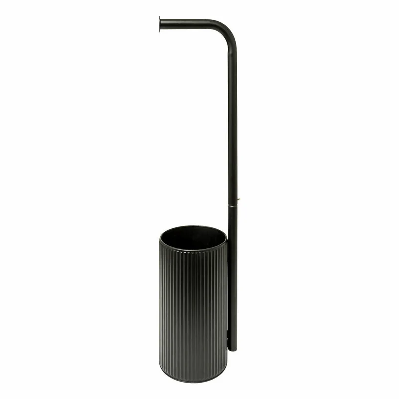 5five Simply Smart Toilettenpapierhalter Onyx, Toilettenpapierständer, Stahl, Dunkelgrau, 204918B