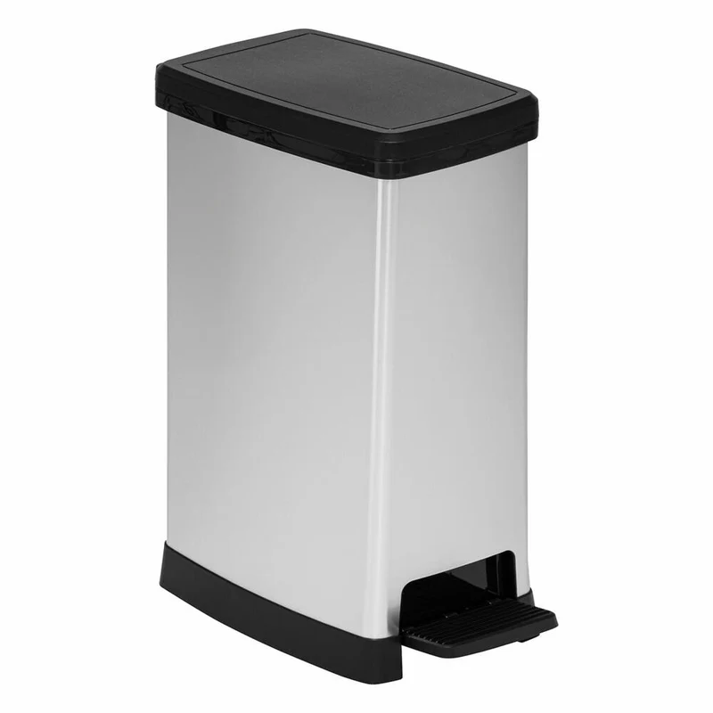 5five Simply Smart Pedal-Abfalleimer Ariane, Mülleimer, Soft Close, Polypropylen, Silber, 40 L, 206737