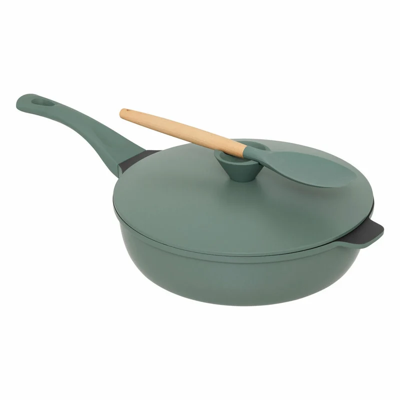 5five Simply Smart Sauteuse, Pfanne, Sautierpfanne, Servierpfanne, Aluminium, Grün, 28 cm, 189456