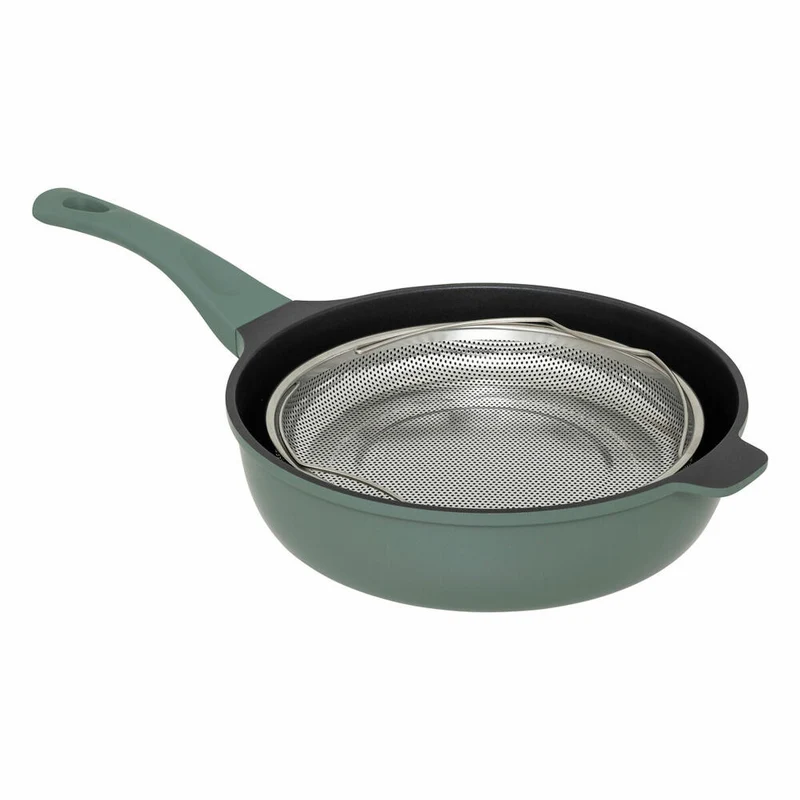 5five Simply Smart Sauteuse, Pfanne, Sautierpfanne, Servierpfanne, Aluminium, Grün, 28 cm, 189456