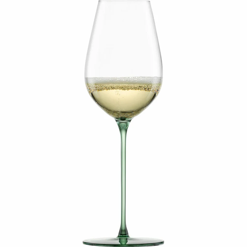 Eisch Allroundgläser Inspire Sensisplus, 2er Set, Champagnerglas, Weinglas, Kristallglas, Grün, 400 ml, 15437070