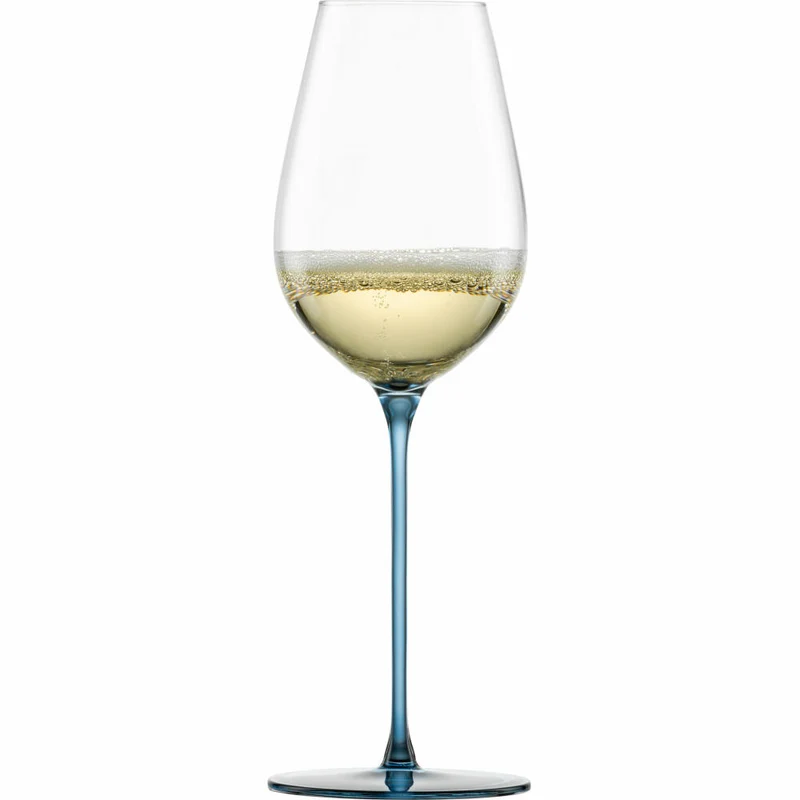 Eisch Allroundgläser Inspire Sensisplus, 2er Set, Champagnerglas, Weinglas, Kristallglas, Blau, 400 ml, 15437071