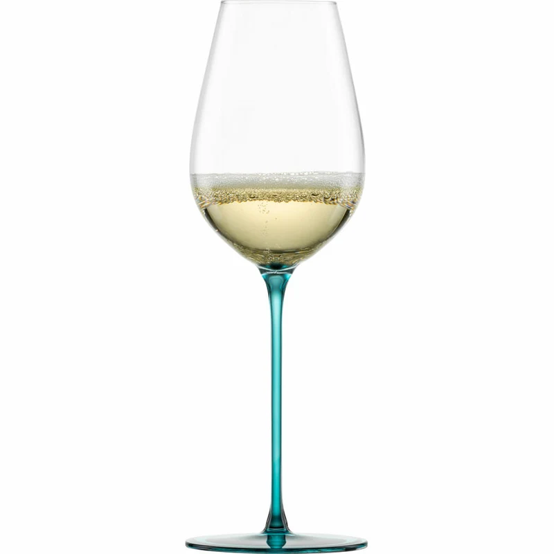 Eisch Allroundgläser Inspire Sensisplus, 2er Set, Champagnerglas, Weinglas, Kristallglas, Aqua, 400 ml, 15437072