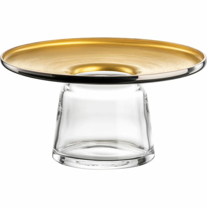 Eisch Vase Haptics, Blumenvase, Dekovase, Kristallglas, Gold / Platin, H 17.5 cm, 78469817