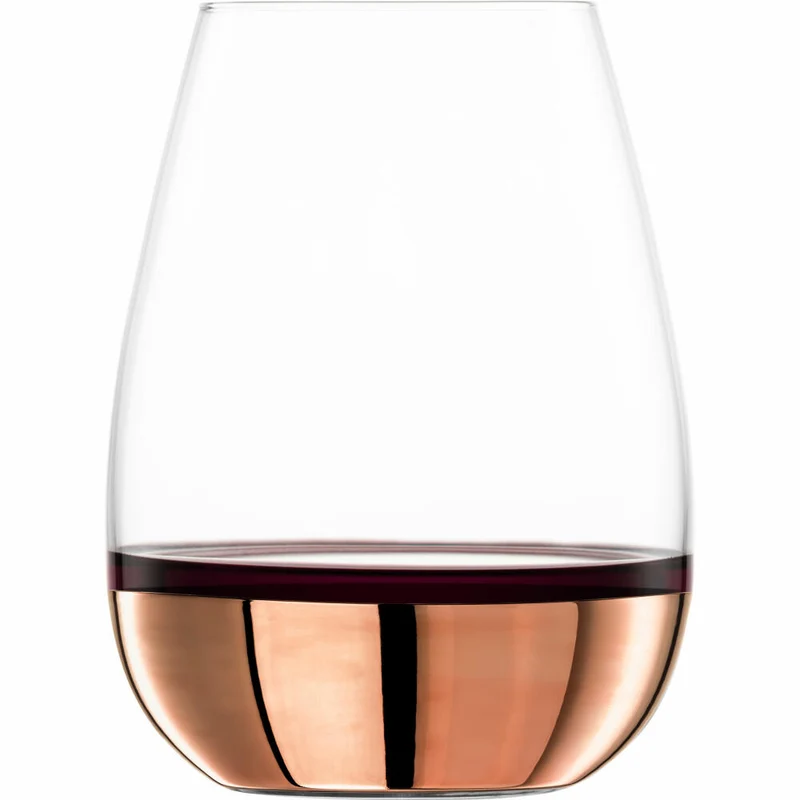Eisch Allround / Wein-Becher Rotwein Elevate, 2er Set, Weinglas, Trinkglas, Kristallglas, Kupfer, 550 ml, 15009907