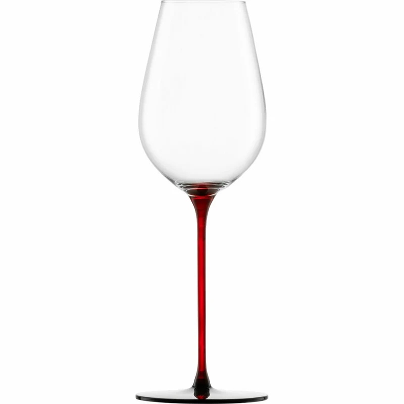 Eisch Allroundgläser Red Sensisplus, 2er Set, Weinglas, Weißweinglas, Champagnerglas, Kristallglas, Rot / Schwarz, 400 ml, 15432070