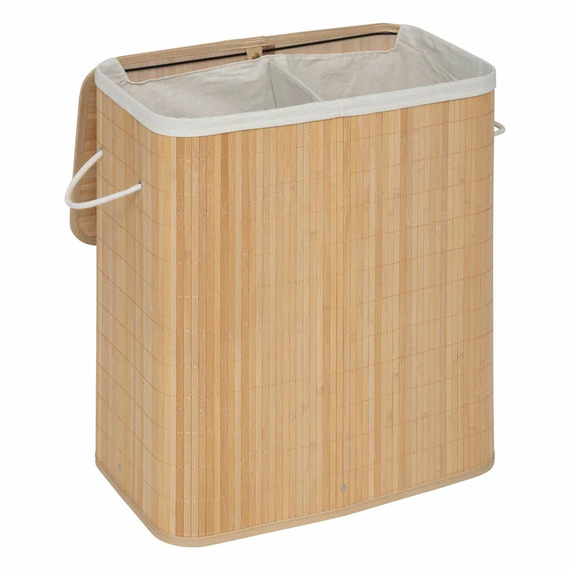 5five Simply Smart Wäschekorb, Wäschetonne, Wäschebox, Bambus, 100 L, 200141