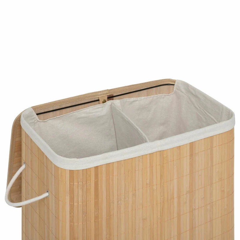 5five Simply Smart Wäschekorb, Wäschetonne, Wäschebox, Bambus, 100 L, 200141