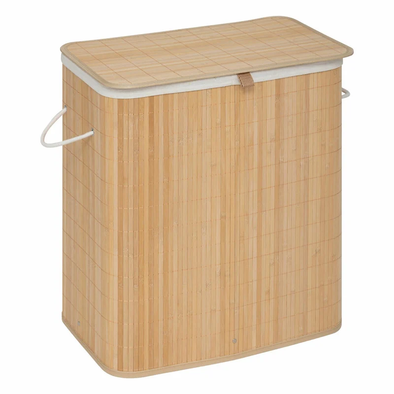 5five Simply Smart Wäschekorb, Wäschetonne, Wäschebox, Bambus, 100 L, 200141