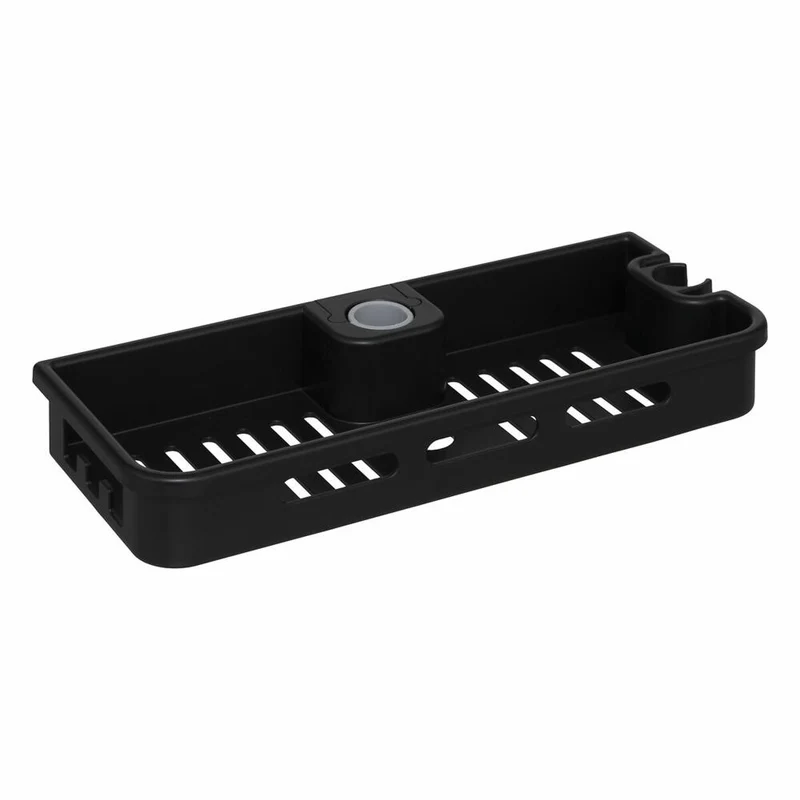 5five Simply Smart Duschregal, Duschablage, Ablage, für Duschsäule, Kunststoff, Schwarz, 200146