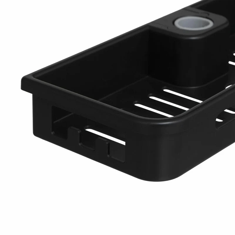 5five Simply Smart Duschregal, Duschablage, Ablage, für Duschsäule, Kunststoff, Schwarz, 200146