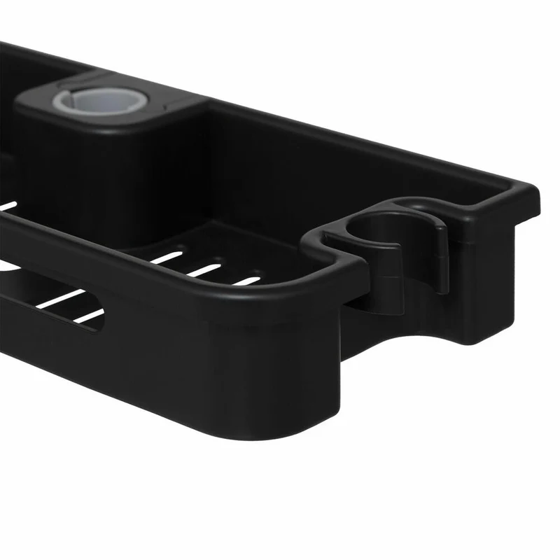 5five Simply Smart Duschregal, Duschablage, Ablage, für Duschsäule, Kunststoff, Schwarz, 200146