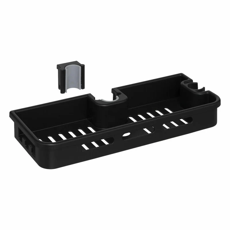 5five Simply Smart Duschregal, Duschablage, Ablage, für Duschsäule, Kunststoff, Schwarz, 200146