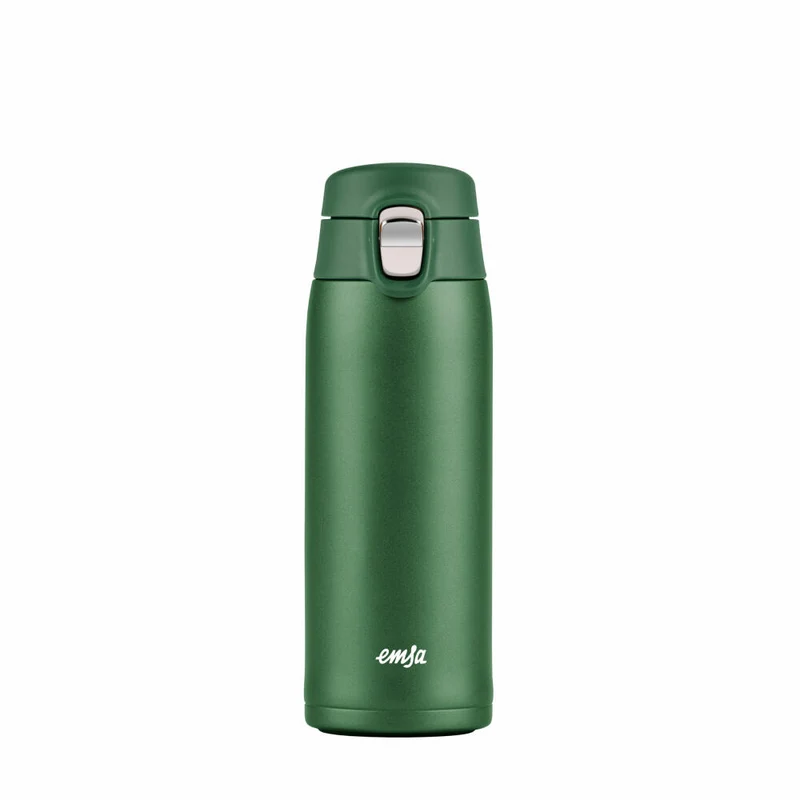 Emsa Isolierbecher Travel Mug Light, Edelstahl, PP, Grün, 400 ml, N21519