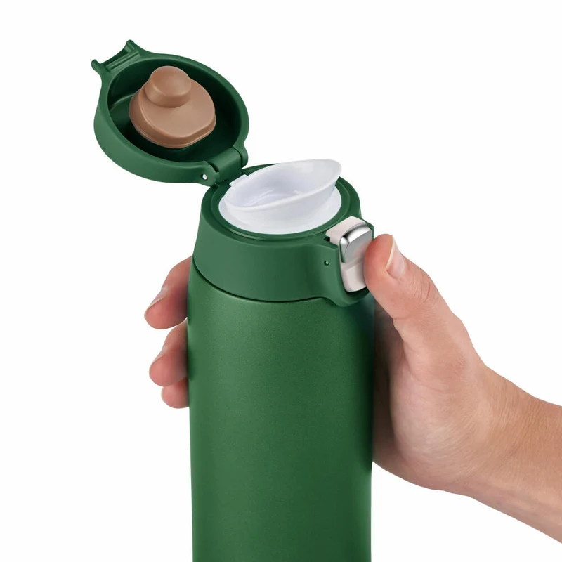 Emsa Isolierbecher Travel Mug Light, Edelstahl, PP, Grün, 400 ml, N21519