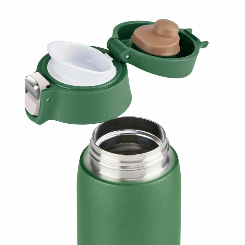 Emsa Isolierbecher Travel Mug Light, Edelstahl, PP, Grün, 400 ml, N21519